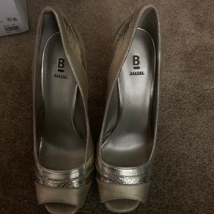Bakers gold peep toe heel